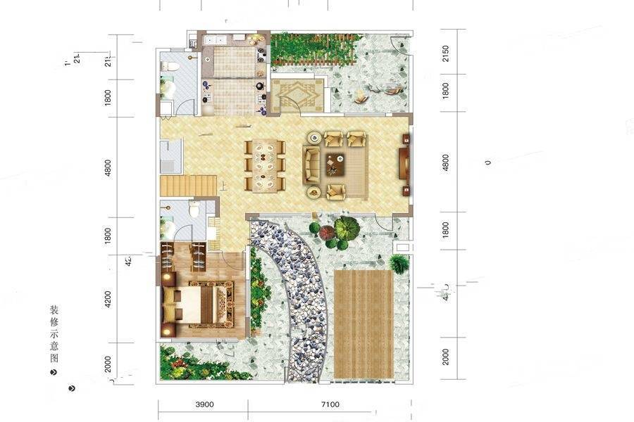 城投南信天骄观澜4室2厅4卫207㎡户型图