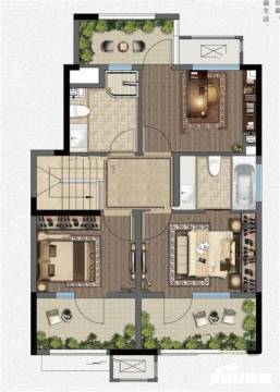 青岛龙湖西府原著户型图-房型图-平面图-吉屋网