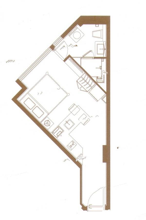 鲁商蓝岸公馆1室1厅1卫41㎡户型图