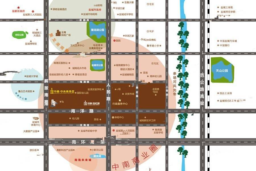 中南中央商务区位置交通图