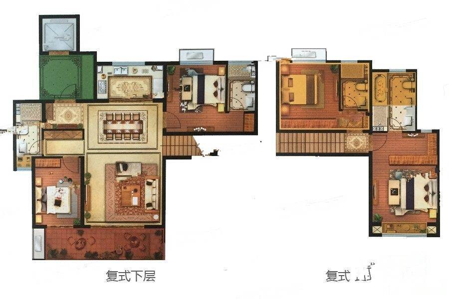 恒顺锦润华庭4室2厅4卫143㎡户型图