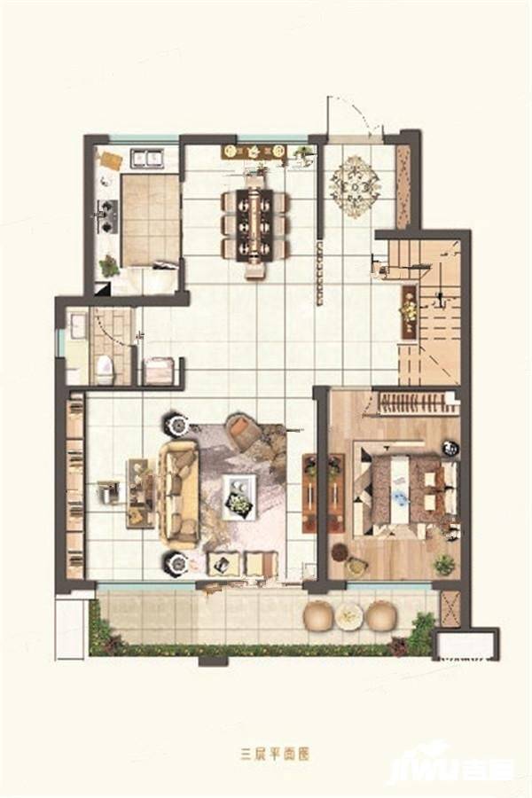 石榴世家院子4室3厅4卫180㎡户型图