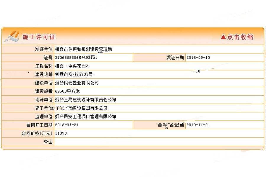 栖霞中央花园楼盘证照图片