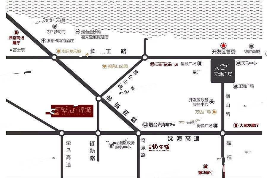中海锦城位置交通图图片