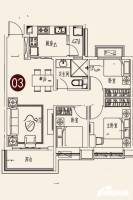 蓬莱海上帝景3室2厅1卫108.2㎡户型图