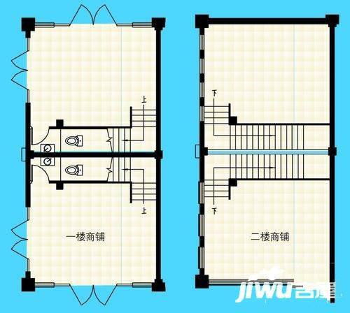 金海金城2室0厅2卫73.2㎡户型图