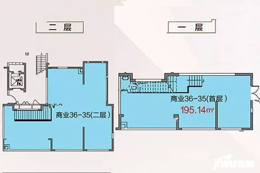 中海悦公馆商铺商业-商铺195.1㎡户型图