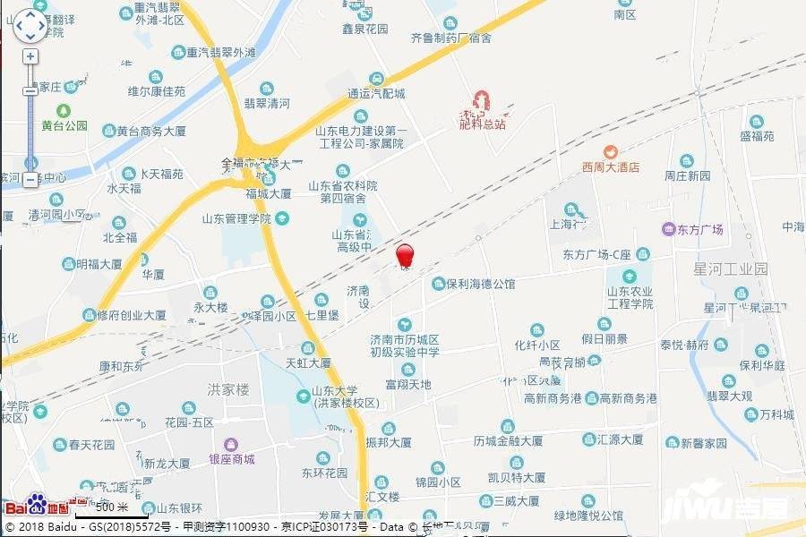 电建济南洺悦府位置交通图