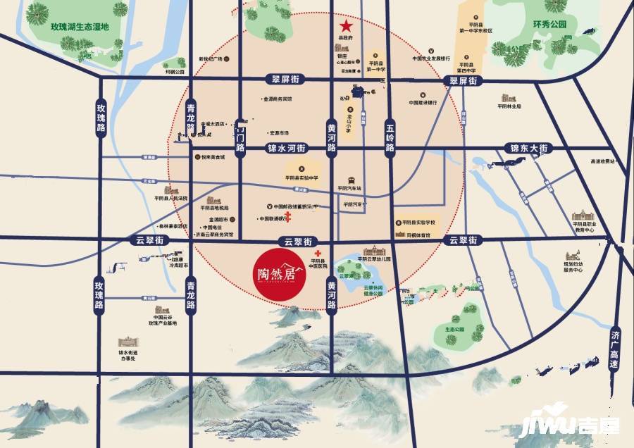 平阴祥生未来城位置交通图
