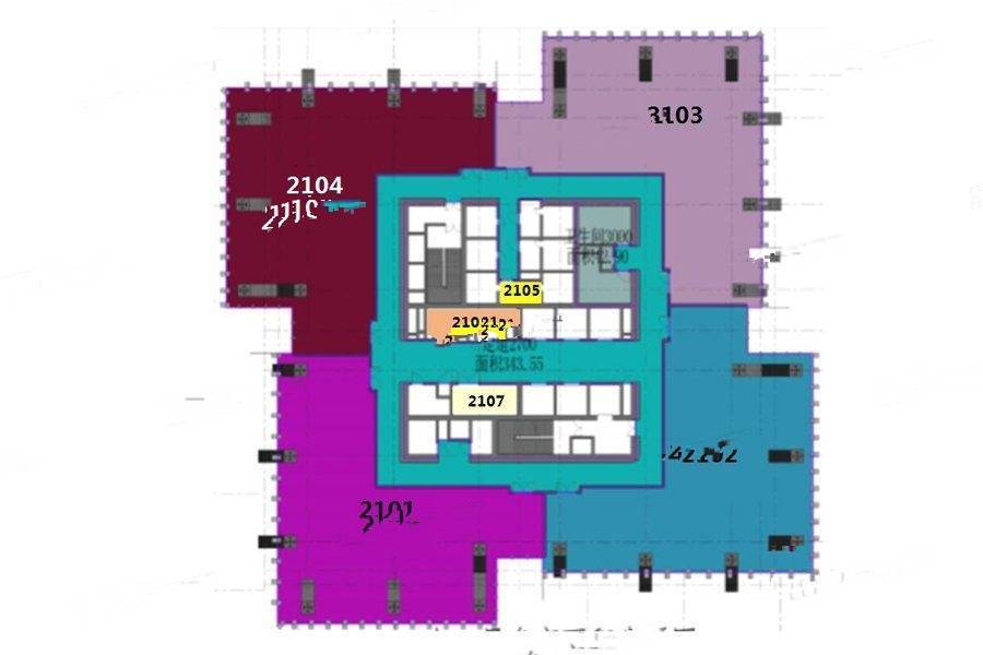 黄金国际广场普通住宅2308㎡户型图