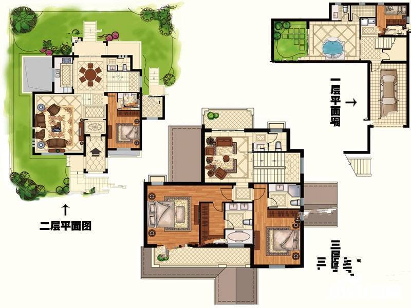 温泉国际4室3厅7卫278.7㎡户型图