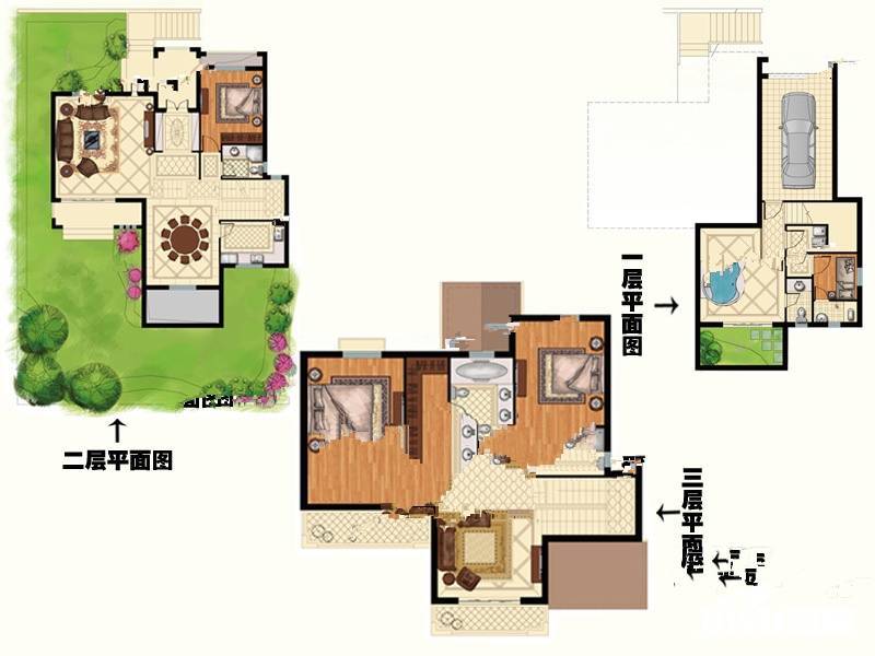 温泉国际4室3厅5卫290.9㎡户型图