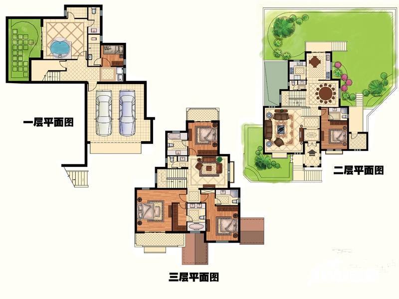 温泉国际5室4厅7卫358.6㎡户型图