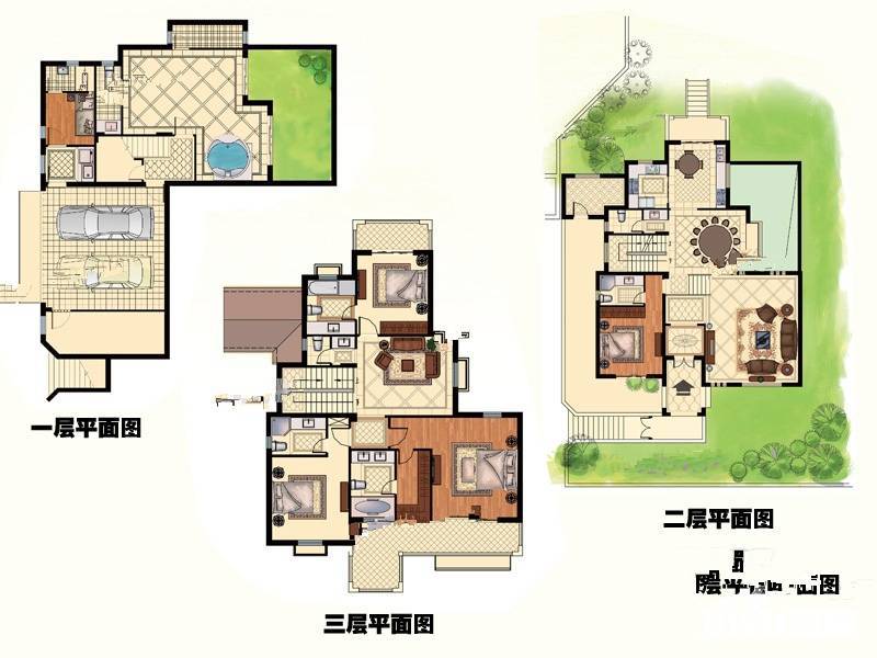 温泉国际5室4厅8卫402㎡户型图