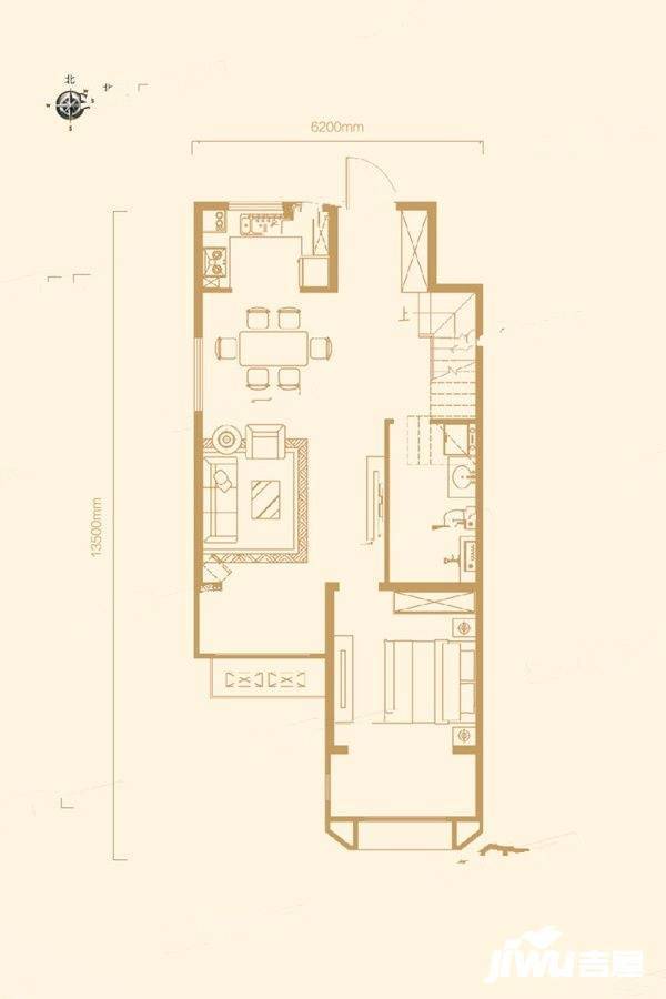 鸿坤理想尔湾4室2厅3卫151㎡户型图