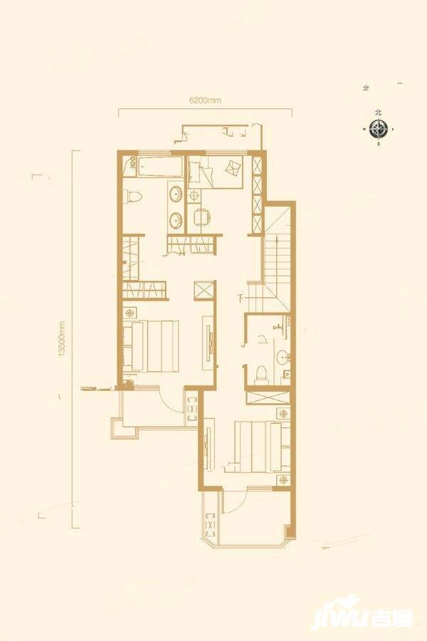 鸿坤理想尔湾4室2厅3卫151㎡户型图