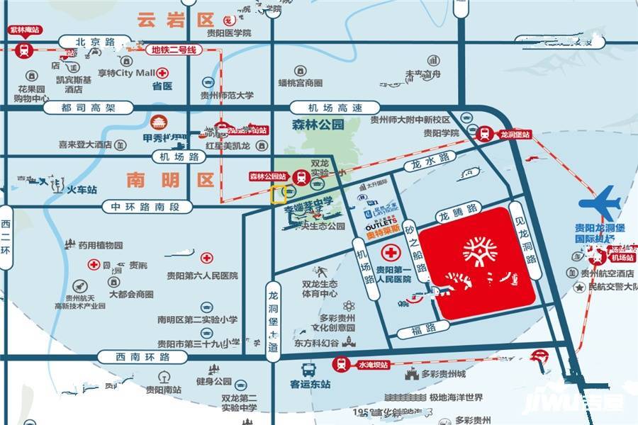 贵阳中南林樾位置交通图