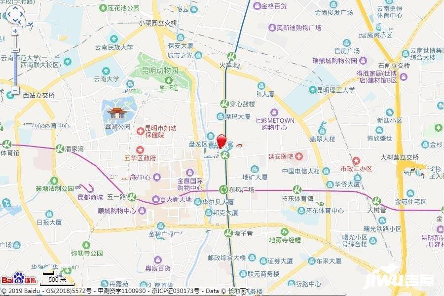 碧桂园昆明中心位置交通图