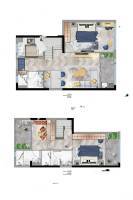 实力城未来港3室2厅3卫127.4㎡户型图