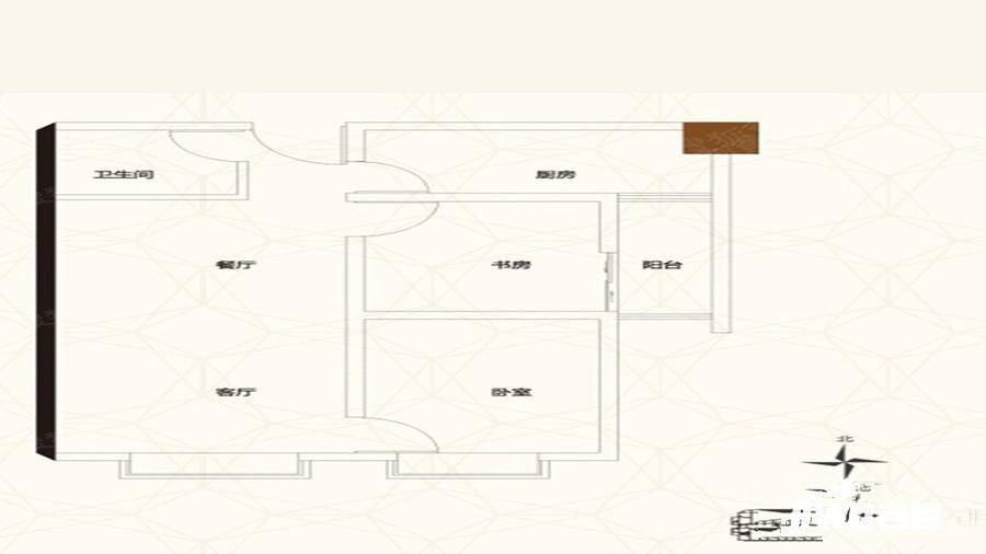 首领公馆2室2厅1卫67.5㎡户型图