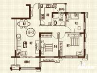 东方雅典城3室2厅2卫108.3㎡户型图