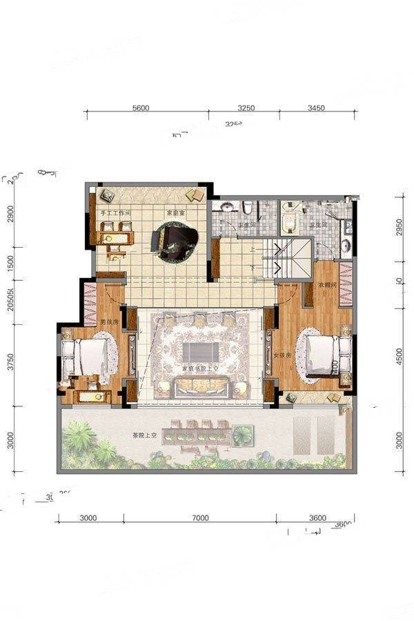 万科新都会8室3厅5卫155㎡户型图