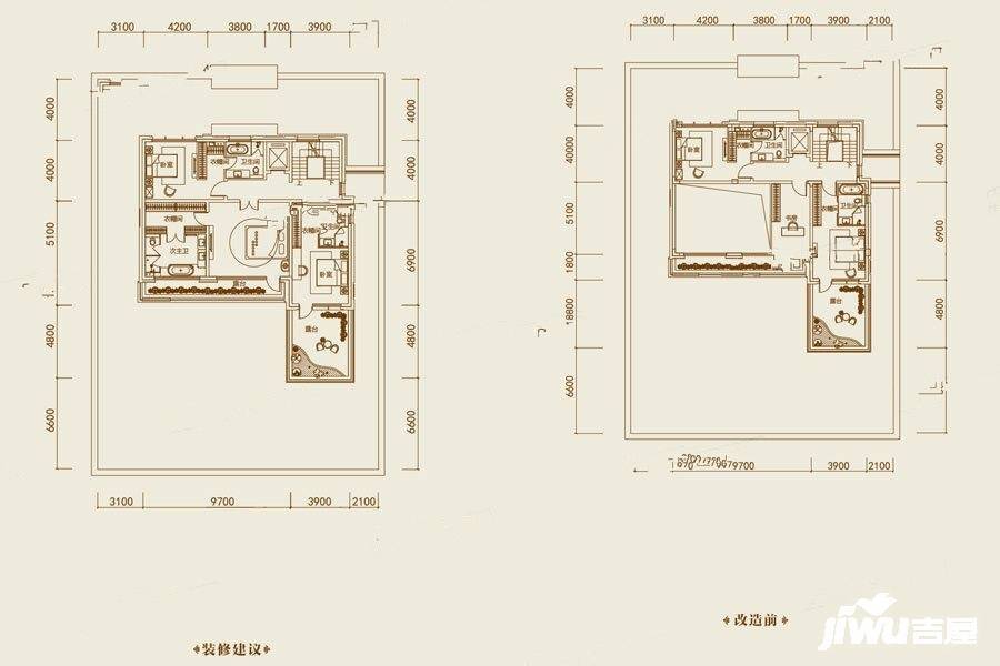 大众长春院子10室5厅10卫890㎡户型图