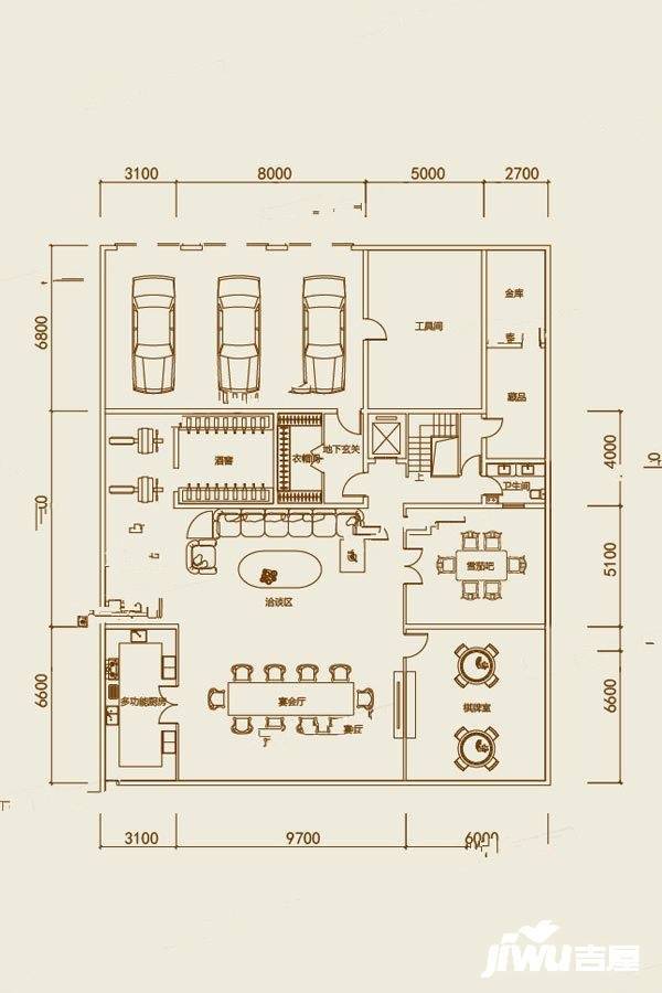 大众长春院子10室5厅10卫890㎡户型图