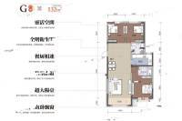 德辉首府3室2厅2卫132㎡户型图