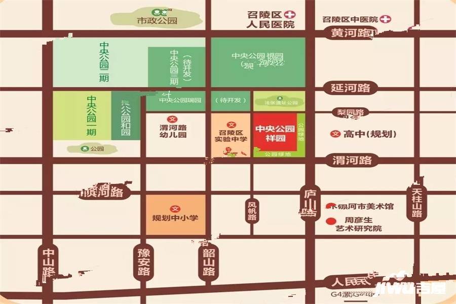 泰威中央公园祥园位置交通图