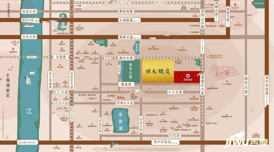 南昌恒大珺庭位置交通图5