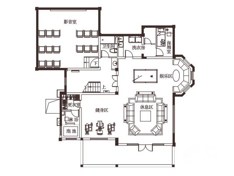 金燕国际温泉城4室3厅6卫235㎡户型图