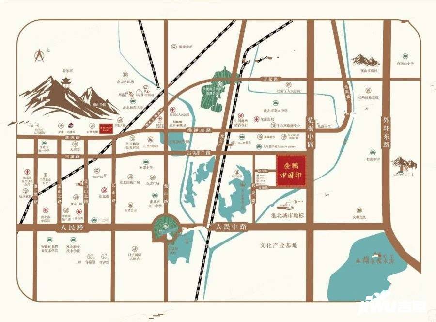 金鹏中国印位置交通图