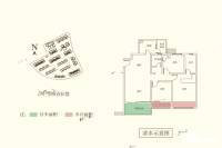 仁仁江山原筑3室2厅2卫111.4㎡户型图