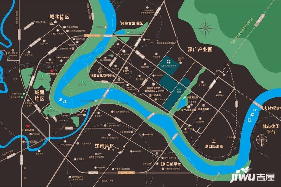 深广仁恒公园四季位置交通图