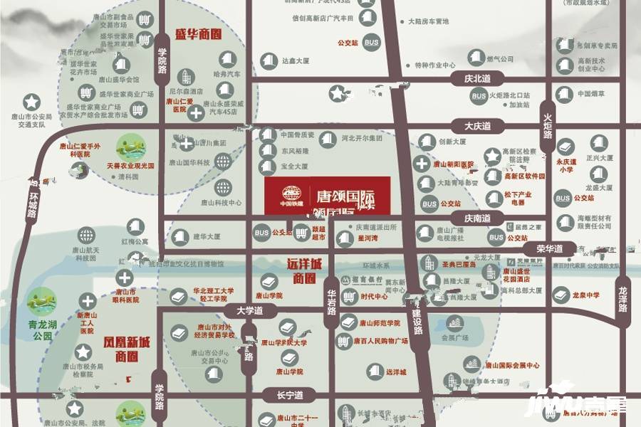 中国铁建唐颂国际位置交通图图片