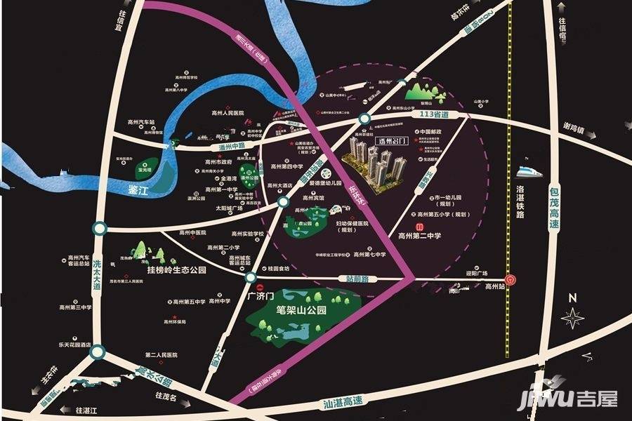 潘州名门位置交通图