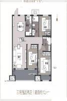 郸城建业新城3室2厅2卫125㎡户型图