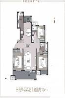 郸城建业新城3室2厅2卫130㎡户型图