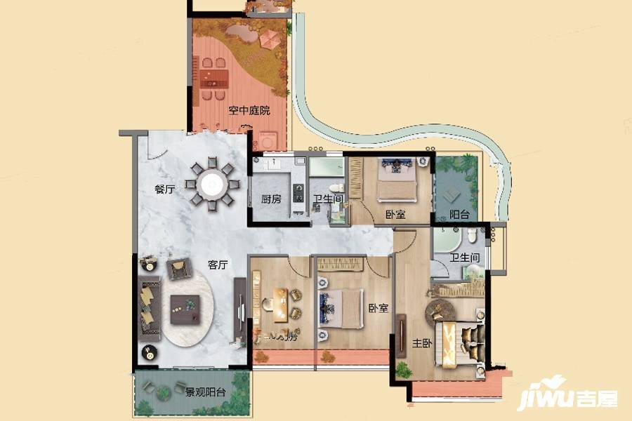 顺景壹号院4室2厅2卫147㎡户型图