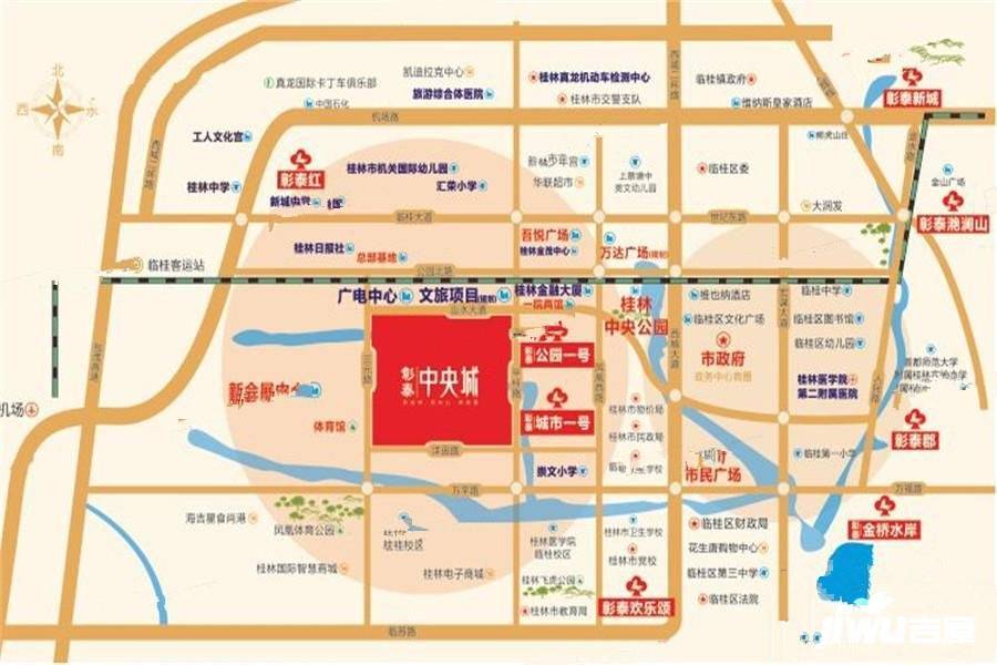彰泰中央城位置交通图