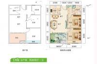 双悦SOHO2室2厅1卫59.3㎡户型图