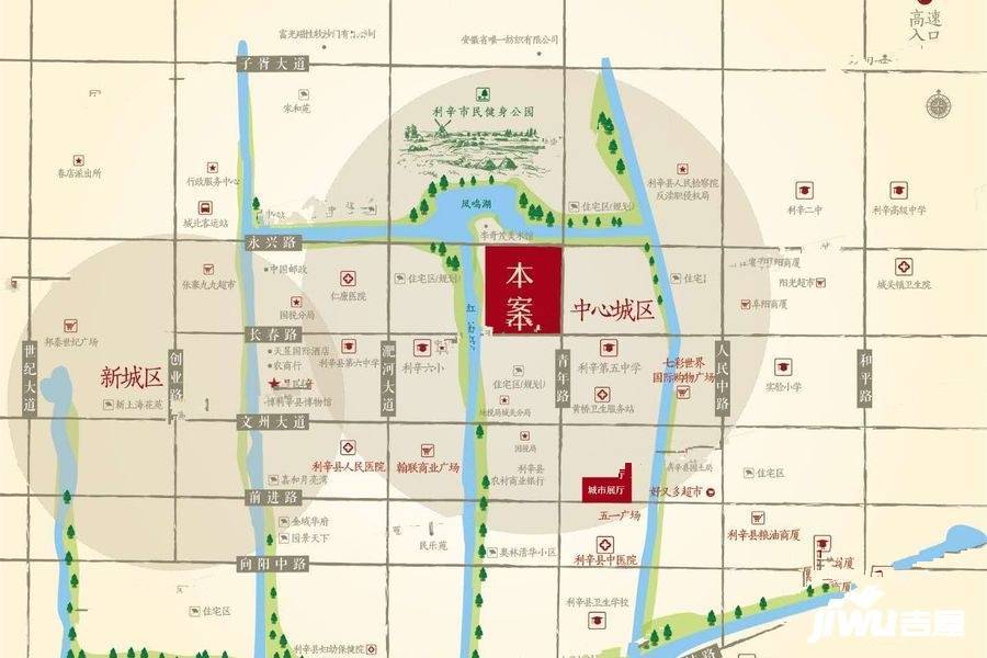 利辛皖新江山樾位置交通图