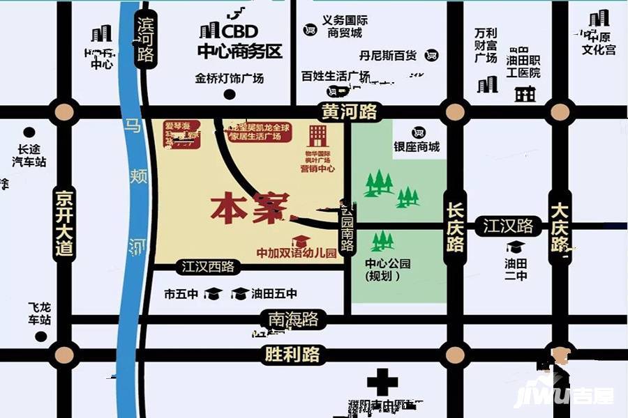 物华国际城枫叶广场3期位置交通图