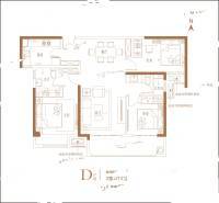 建业璞园3室2厅2卫115㎡户型图