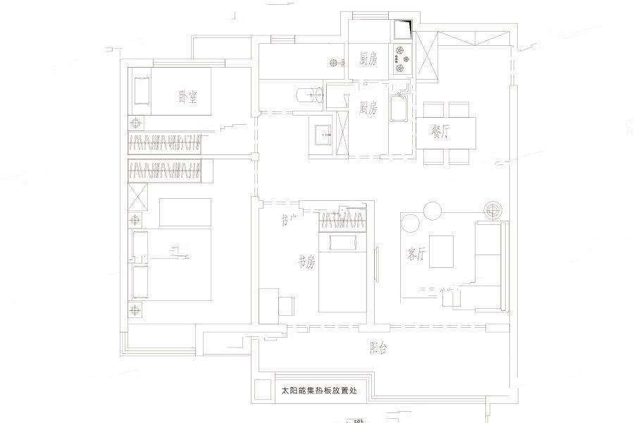 万科苏高新中央公园3室2厅1卫98㎡户型图