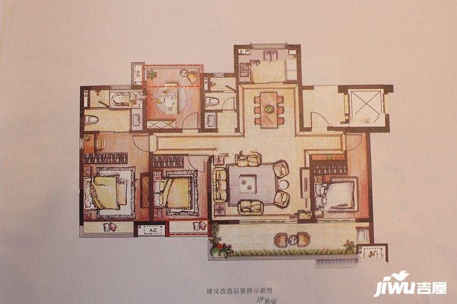 正荣府4室2厅2卫140㎡户型图