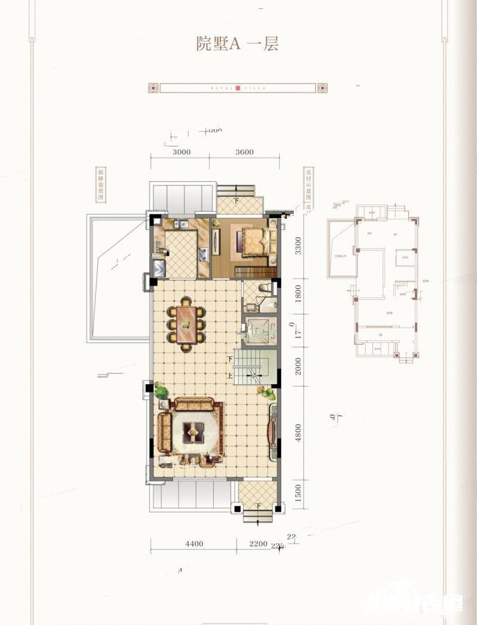 中海世家5室3厅4卫350㎡户型图