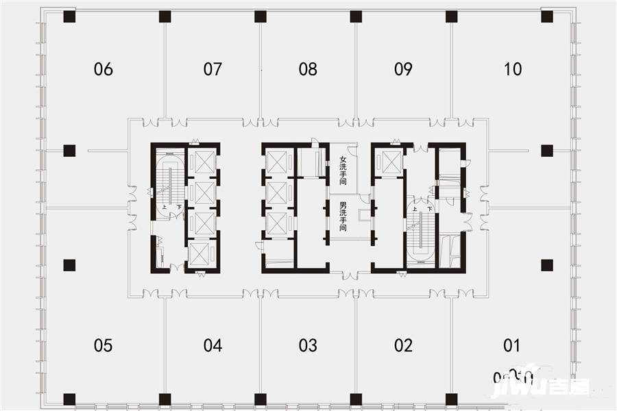 高速滨湖时代广场金融中心10室0厅2卫1800㎡户型图