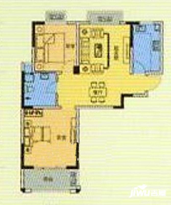 凤凰城2室2厅1卫80㎡户型图